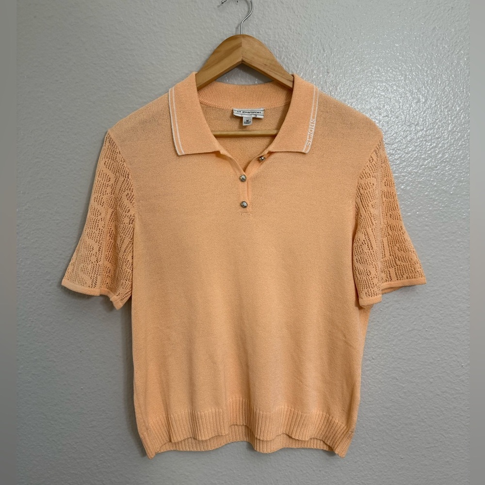 St. John Sport Light Orange Knitted Polo